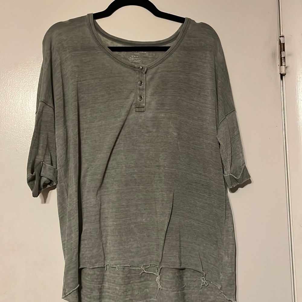 Distressed knit top